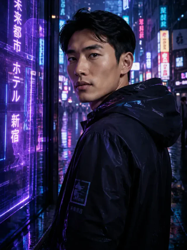 Неоновый Токио будущего, стиль «Токио 2099» — Футуристический Токио, вывески, дождь