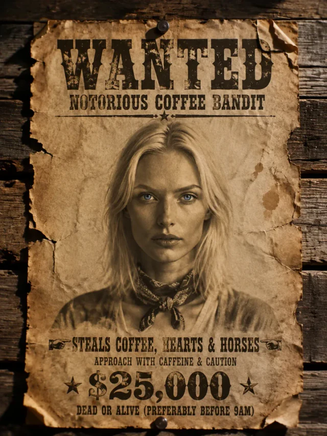 Фото в стиле «Разыскивается» — Плакат «WANTED» на дереве салуна